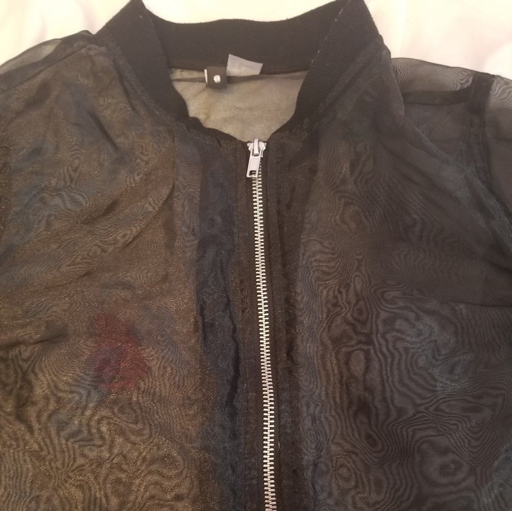 H&M black mesh jacket - Picture 2 of 3